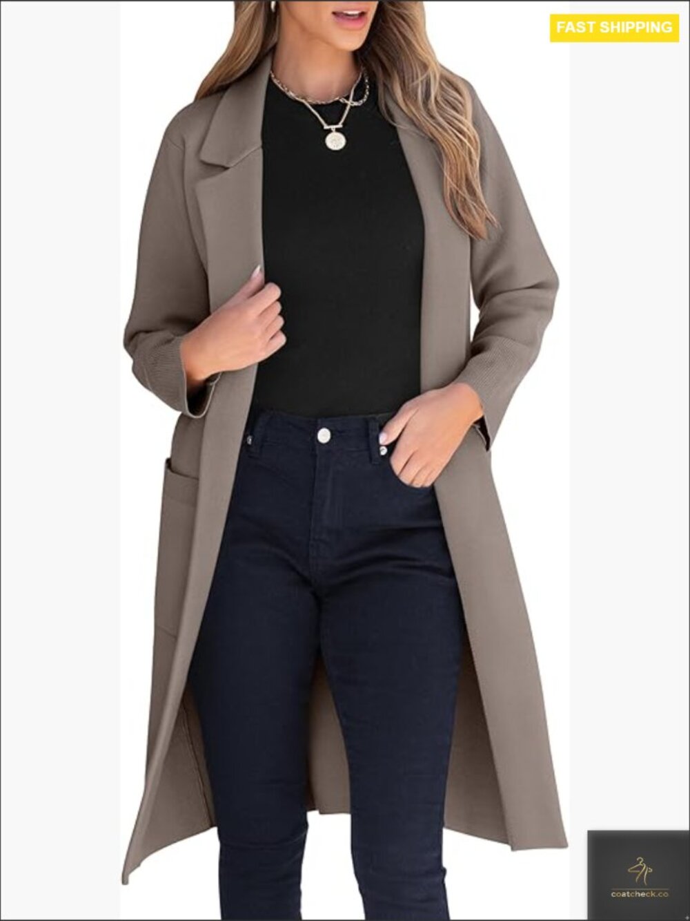 Oversized Cardigan Sweater Lapel Long Coatigan Chic Fall Winter Cozy Knit